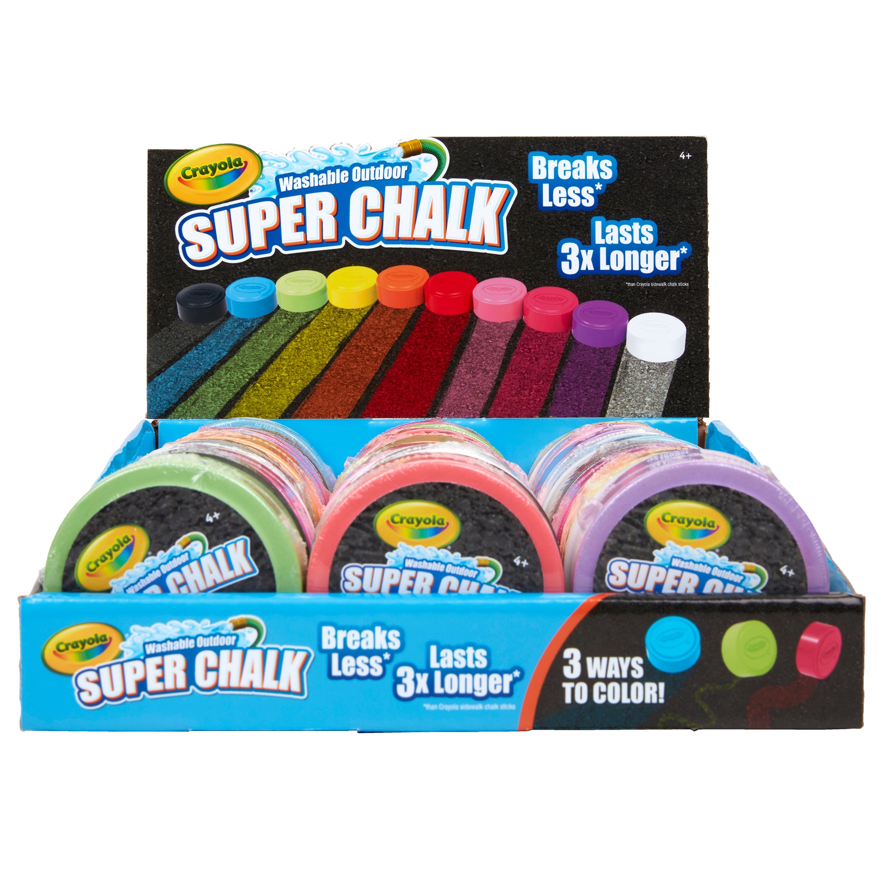 Crayola Outdoor Super Chalk 30-Count Tray - Vibrant Colors