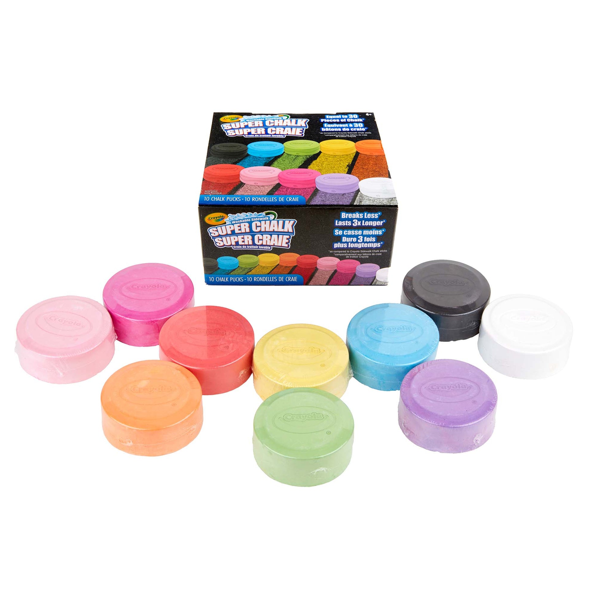 Crayola Super Chalk Rainbow Creativity Set - 10 Vibrant Colors