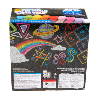 Crayola Super Chalk Rainbow Creativity Set - 10 Vibrant Colors