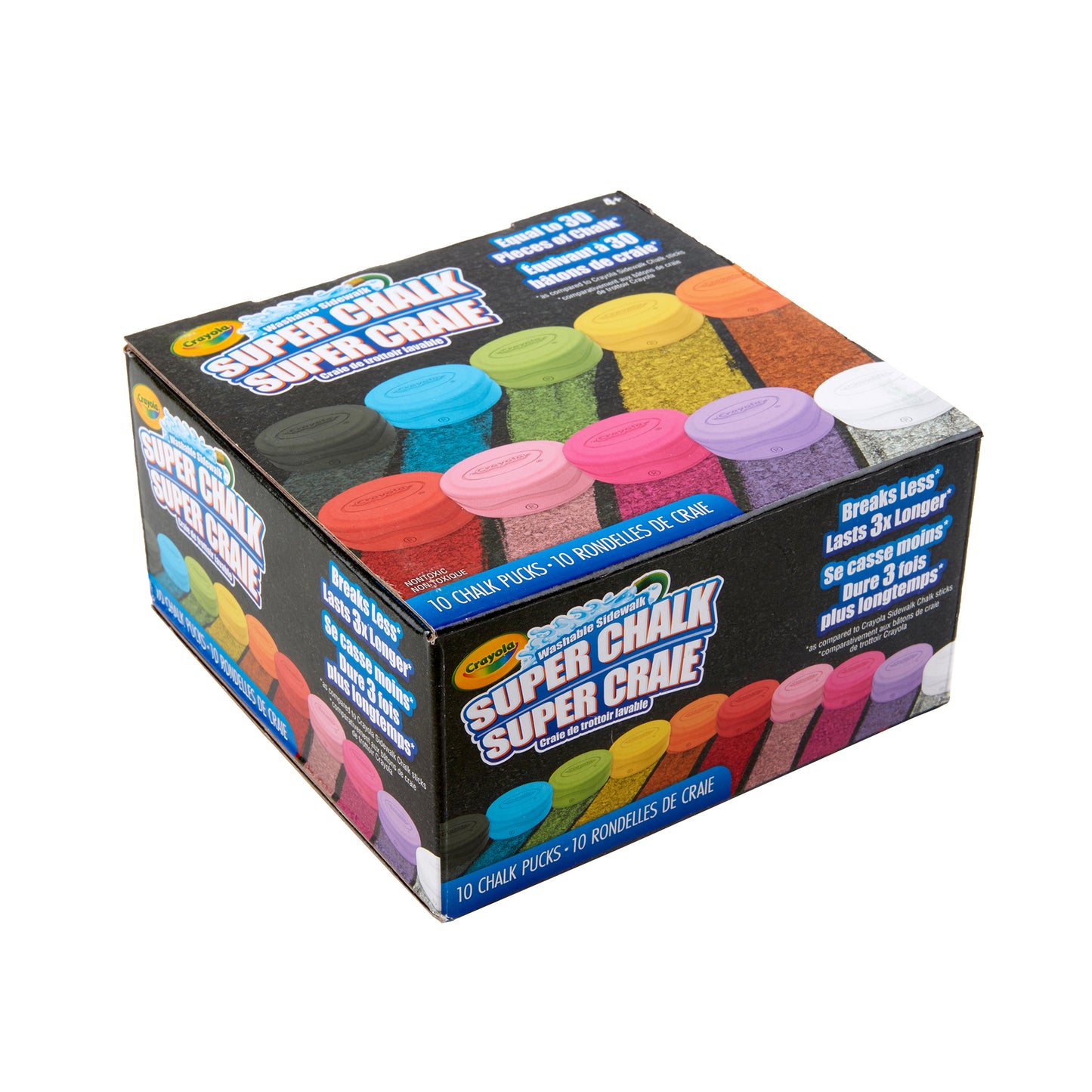 Crayola Super Chalk Rainbow Creativity Set - 10 Vibrant Colors