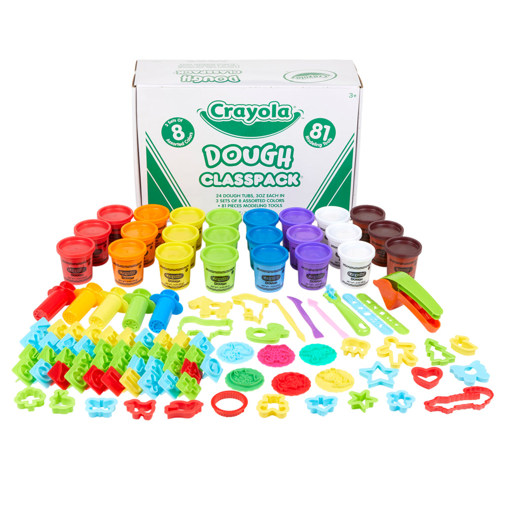 Crayola Classpack Dough & Clay Tools - 24 Tubs Assorted Colors