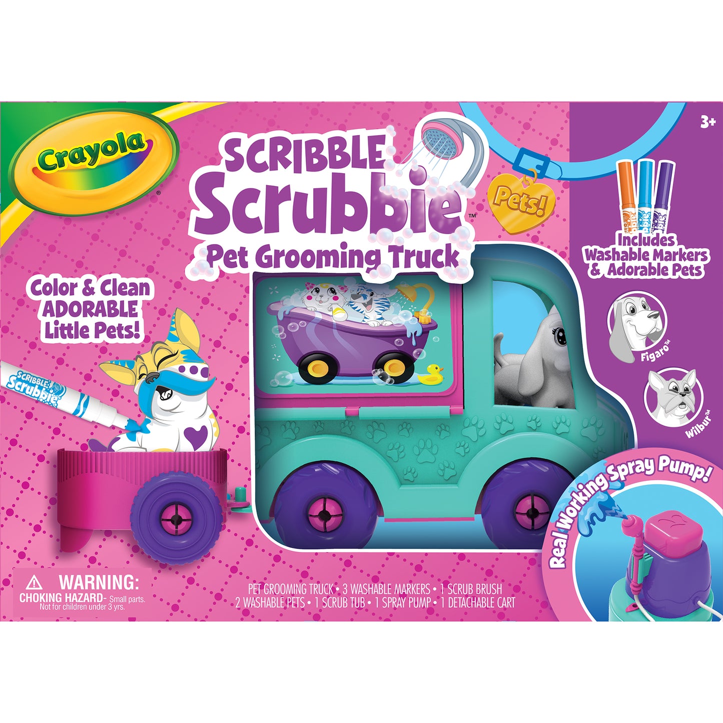 Crayola Scribble Scrubbie Pets Grooming Truck Playset