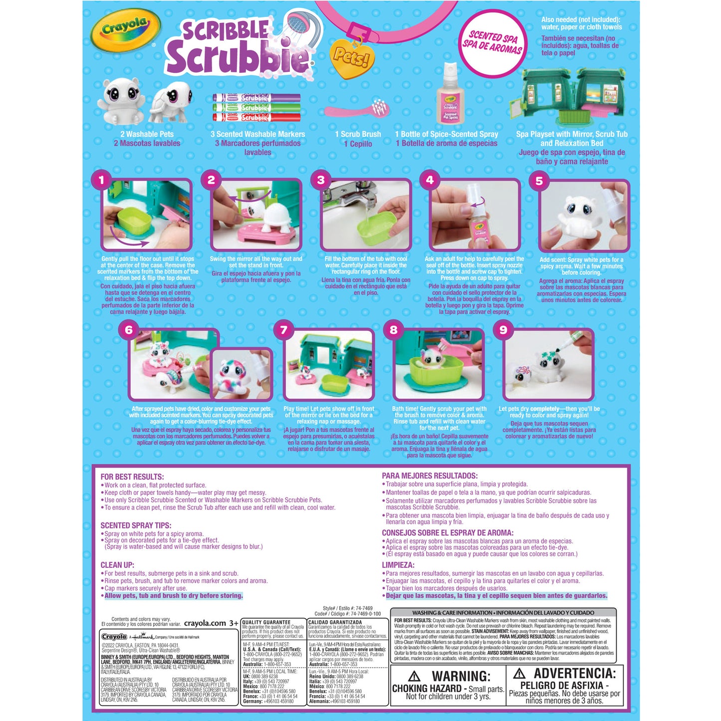 Crayola Scribble Scrubbie Pets Scented Spa Playset