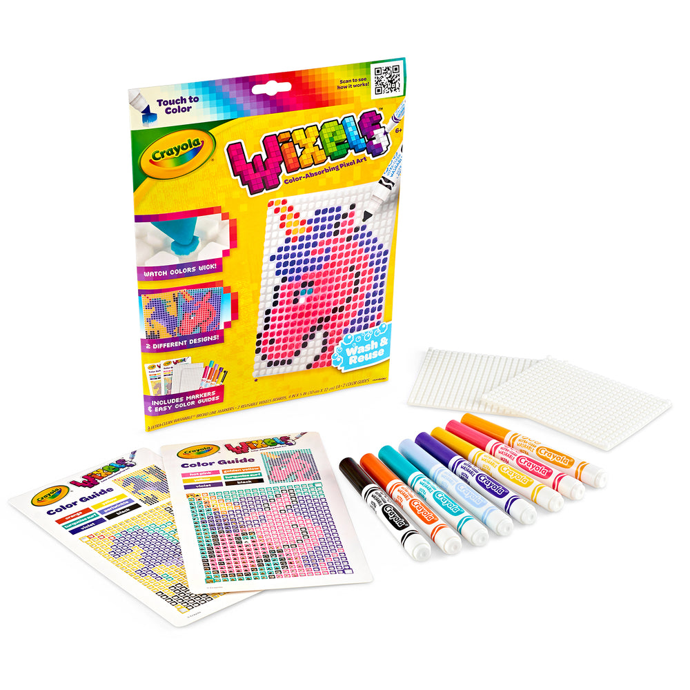 Crayola Wixels Unicorn Pixel Art Kit with Markers