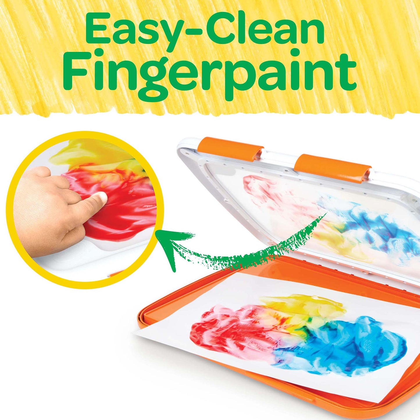 Crayola Easy-Clean Fingerpaint Set - Vibrant Toddler Art Kit