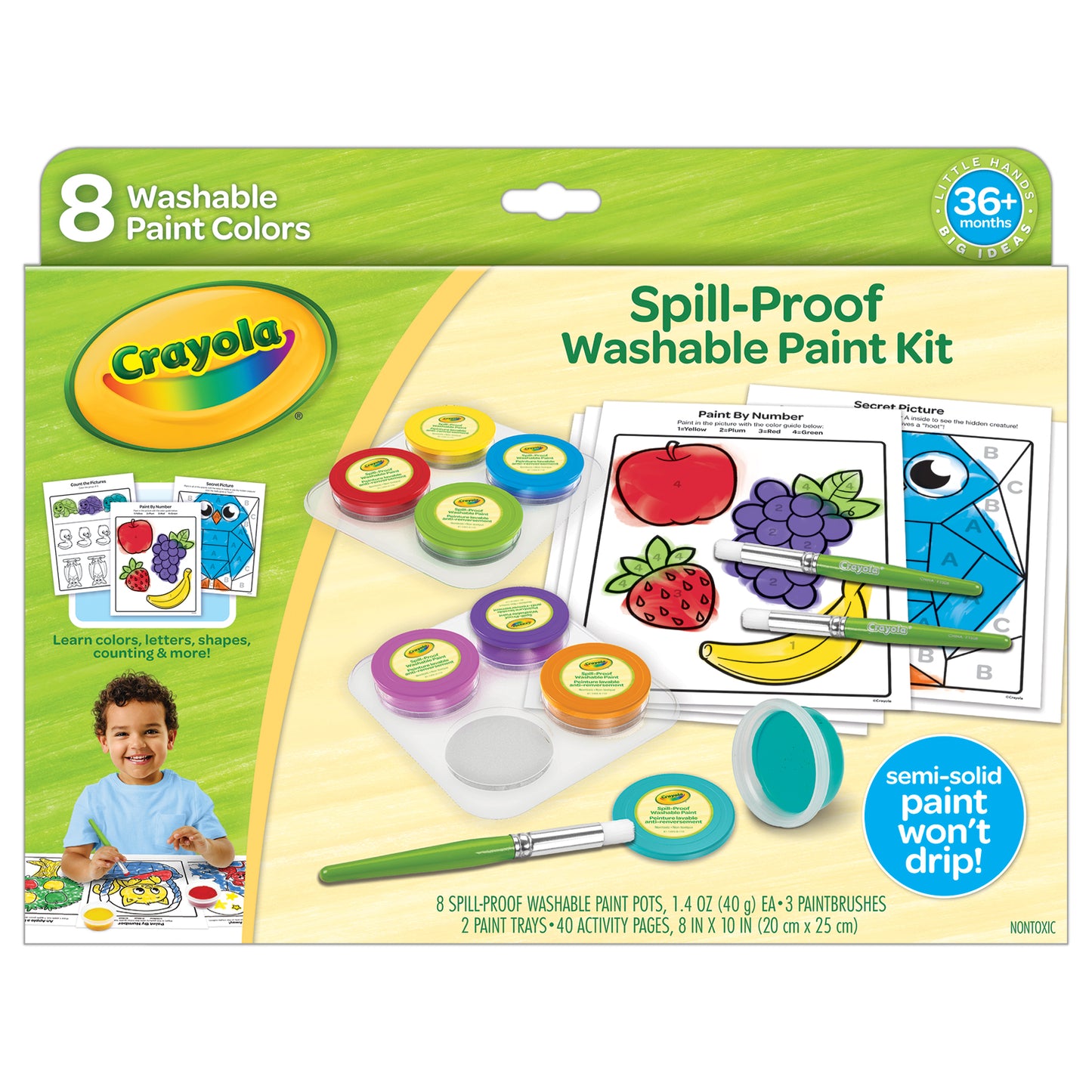 Crayola Spill-Proof Washable Paint Kit for Kids