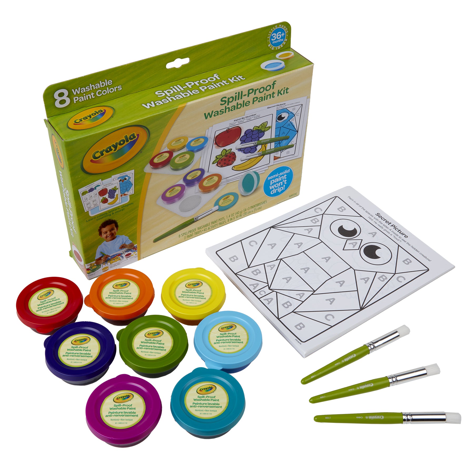 Crayola Spill-Proof Washable Paint Kit for Kids