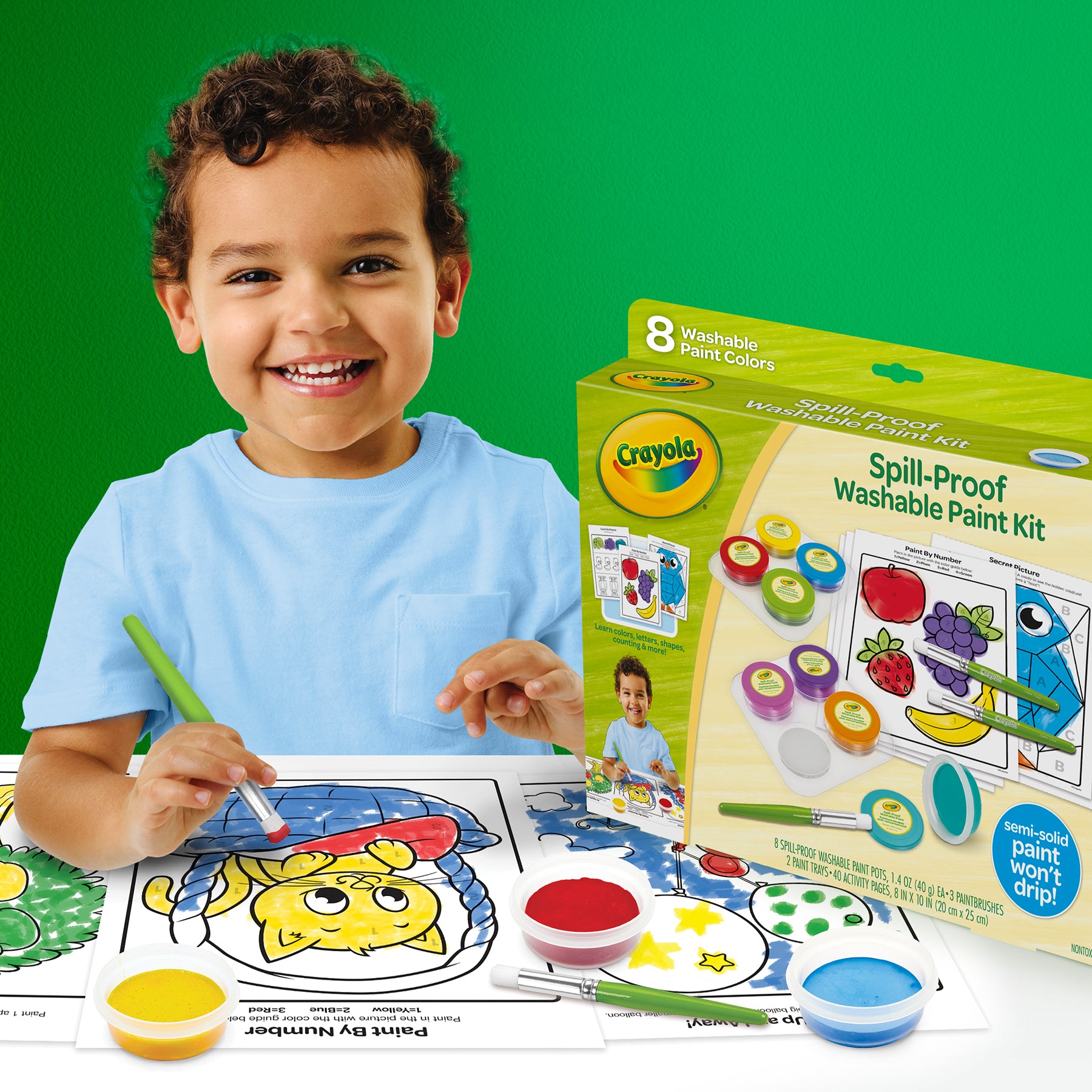 Crayola Spill-Proof Washable Paint Kit for Kids