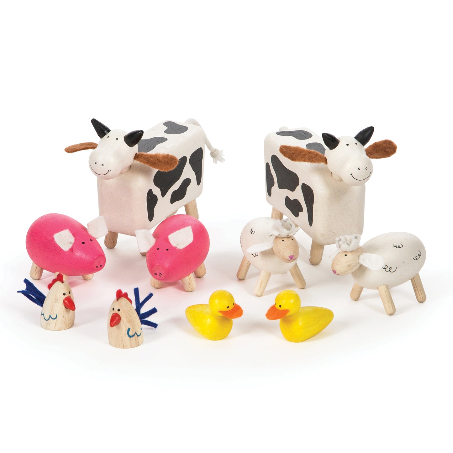 Bigjigs Toys Wooden Farm Animals Set ‚Äì 10 Piece Collection