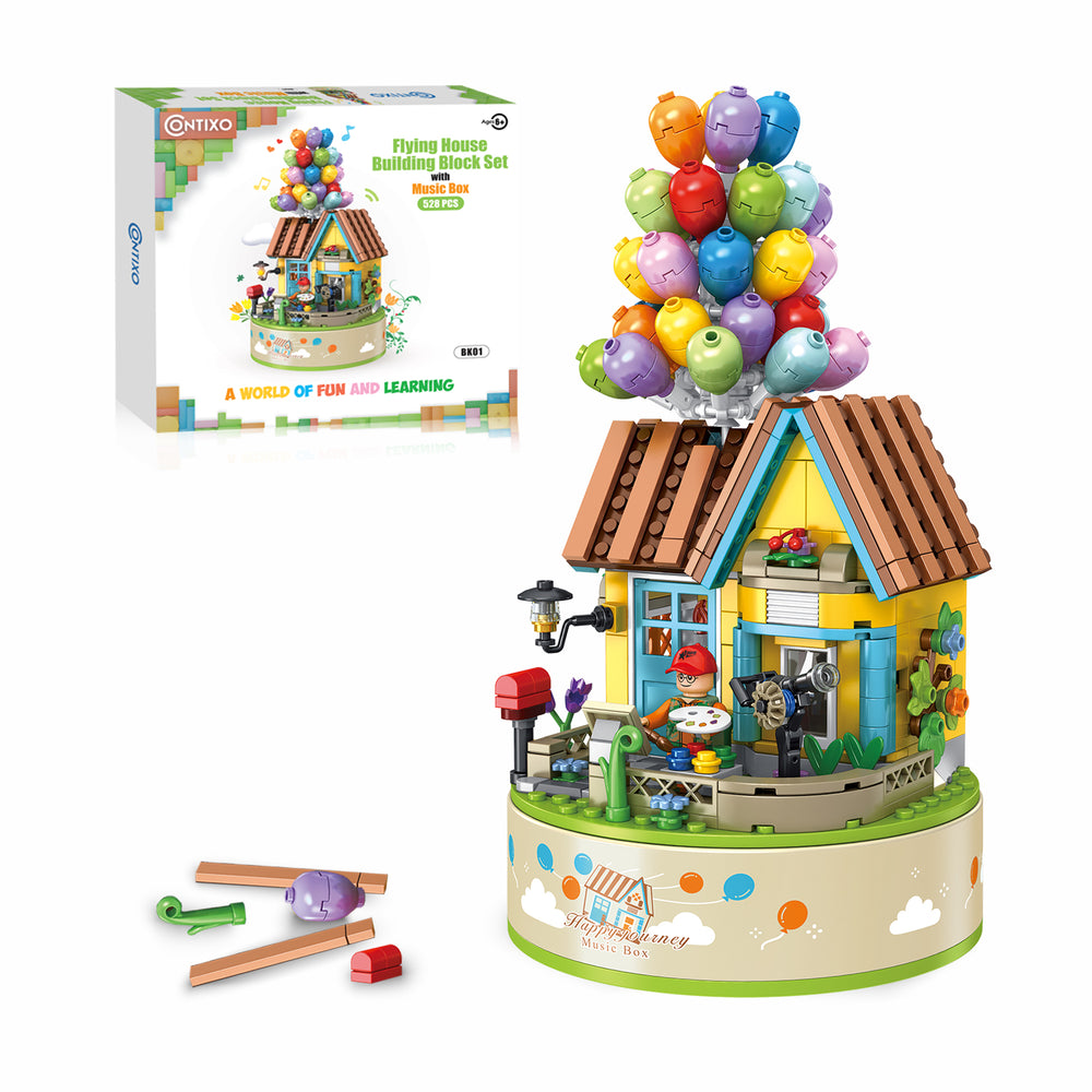 Contixo BK01 528-Piece Flying Balloons Building Block Set with Music Box