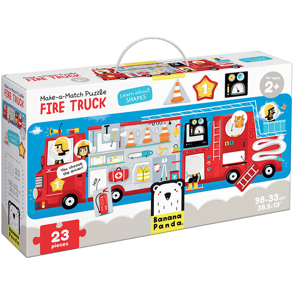 Banana Panda Make-a-Match Puzzle Fire Truck