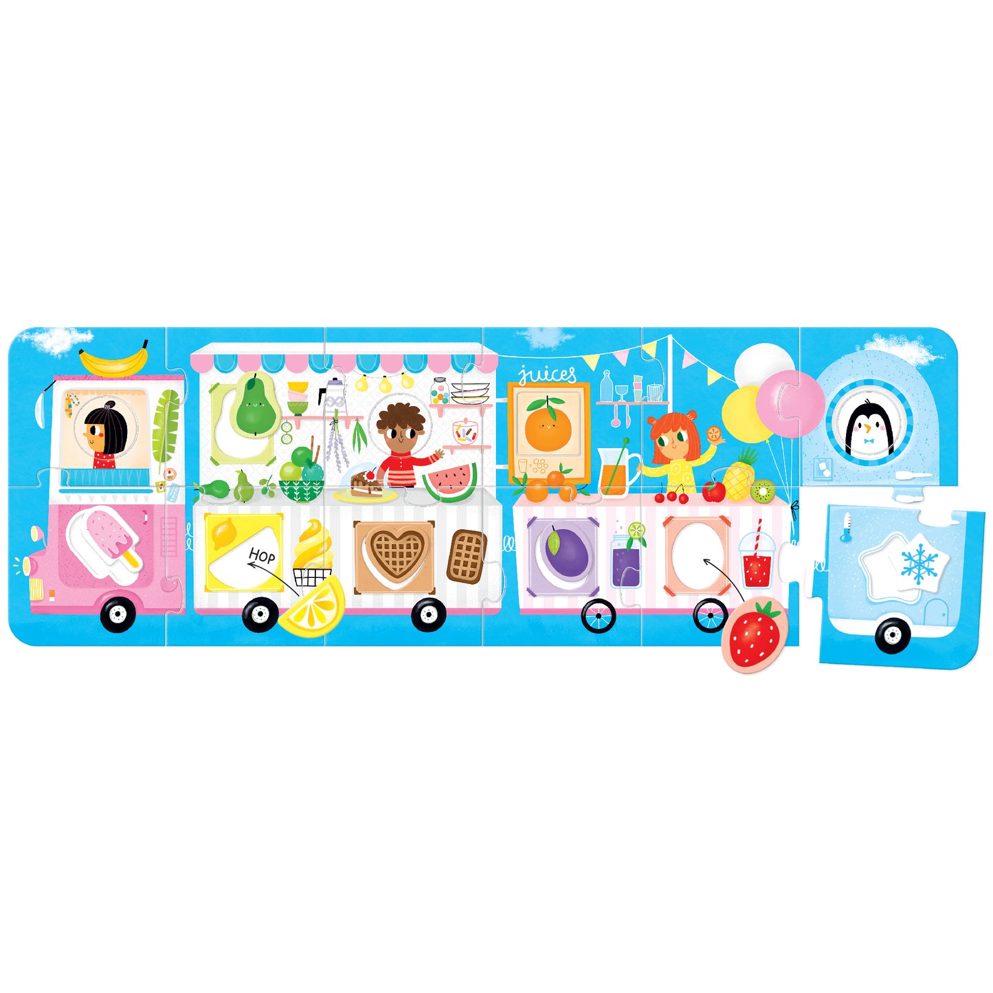 Banana Panda Food Truck Make-a-Match Jumbo Puzzle - 23 pc