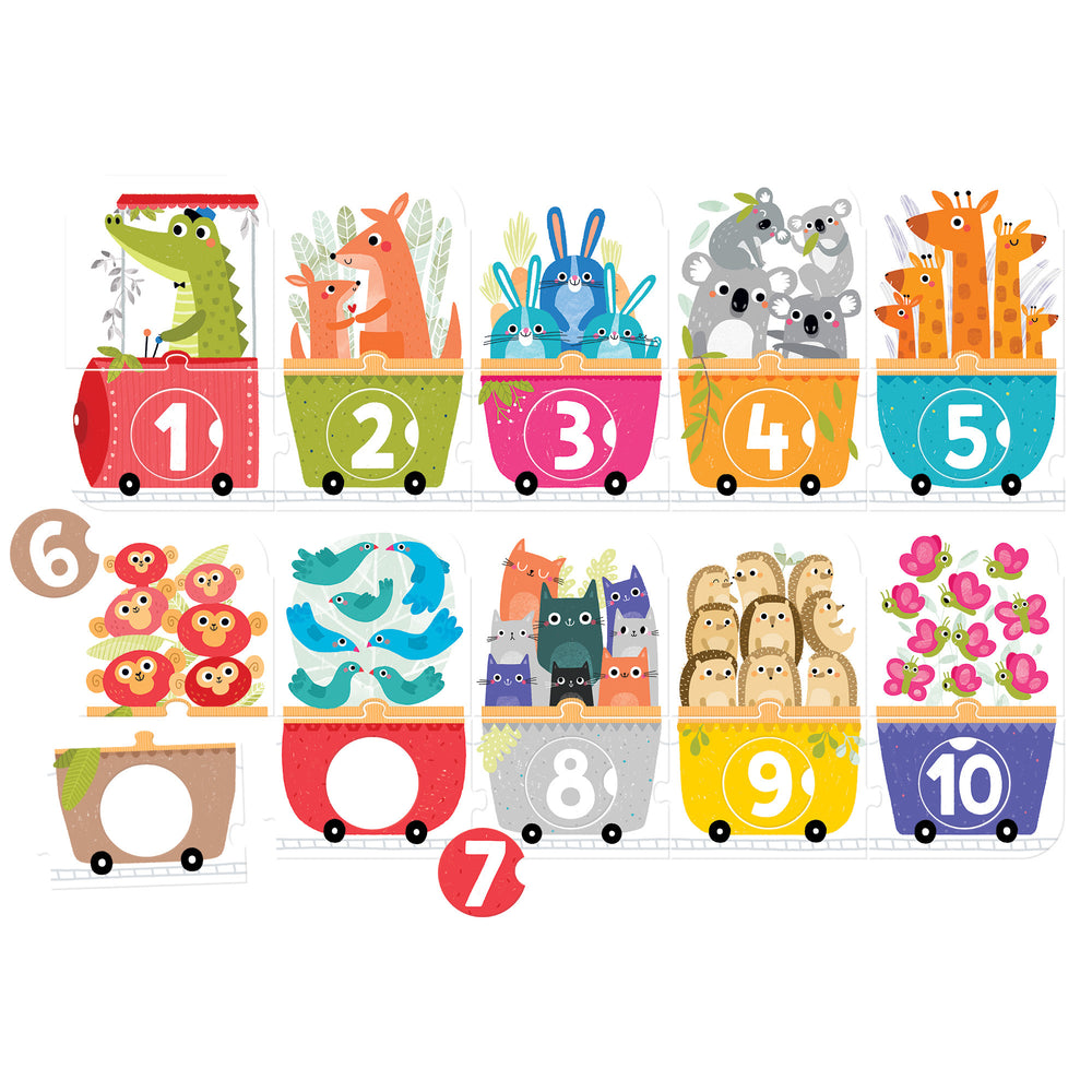 Banana Panda Number Train Make-a-Match Puzzle - 30 pc