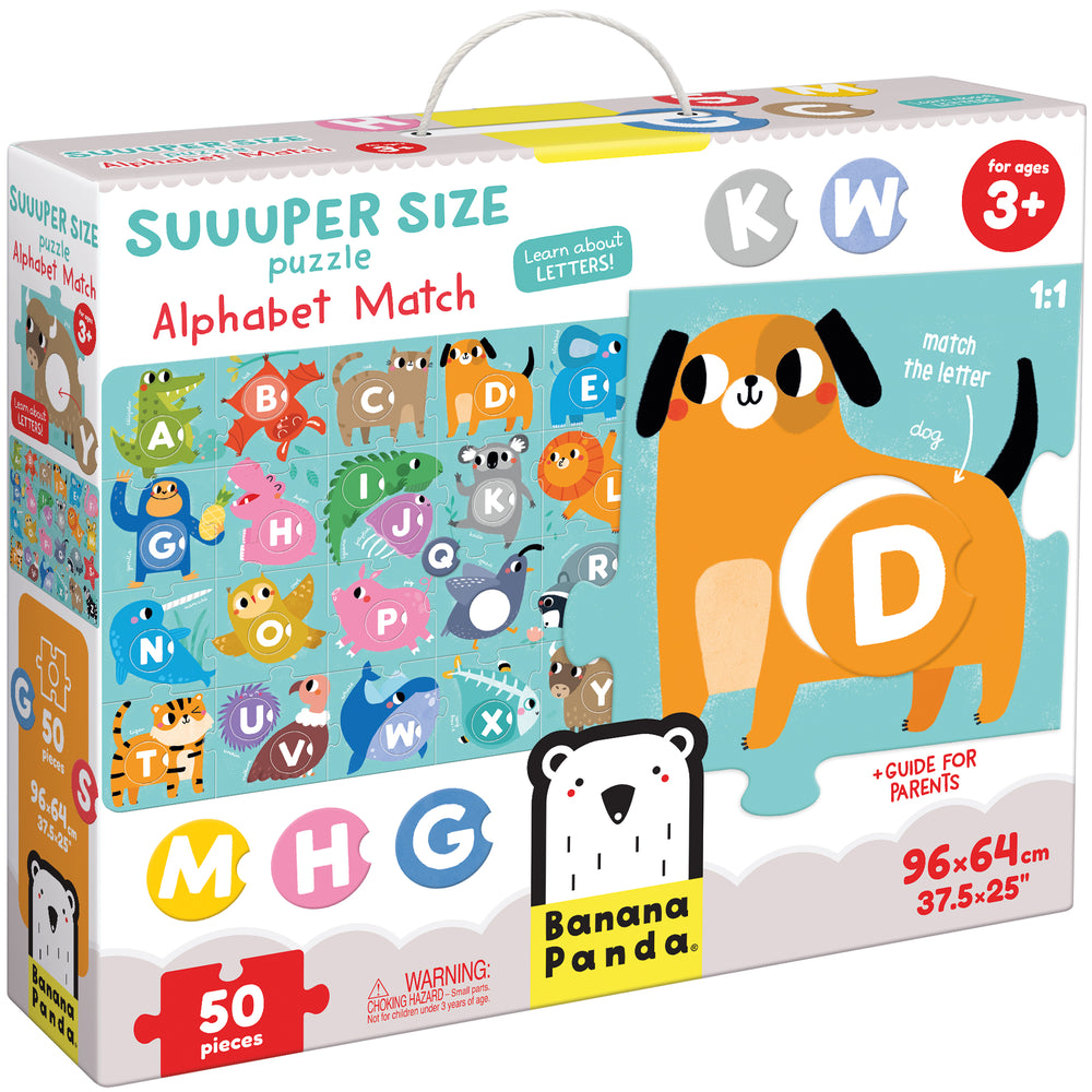 Banana Panda Super Size Alphabet Match Floor Puzzle - 50 pc