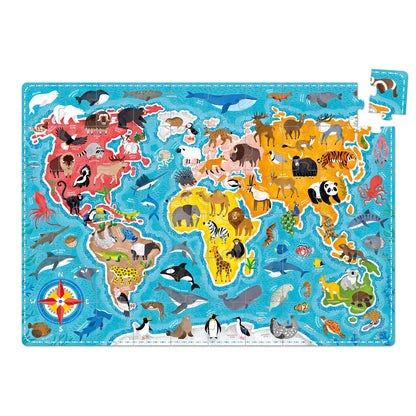 Banana Panda Puzzlove Animals Around the World Floor Puzzle - 60 pc