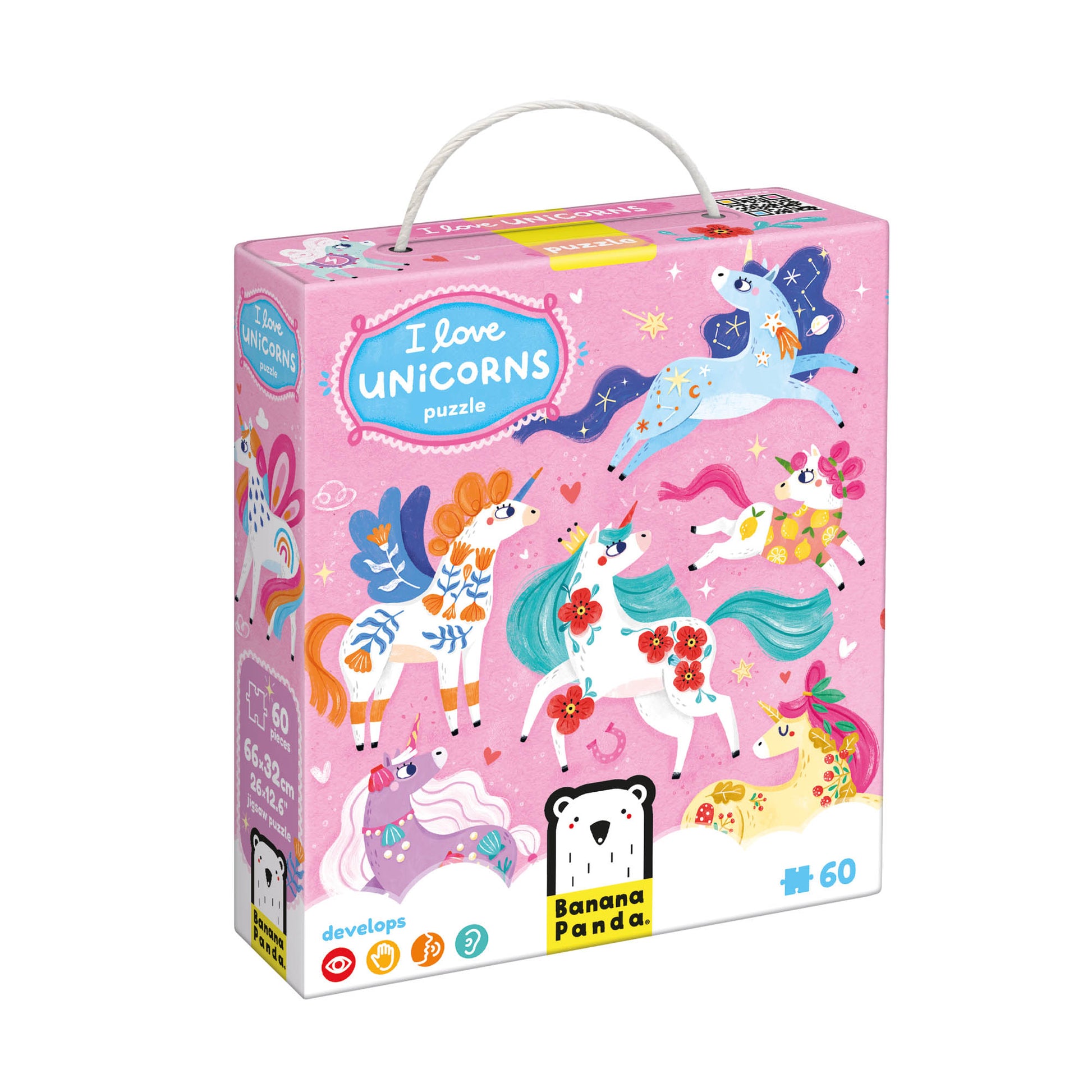 Banana Panda I Love Unicorns Puzzle - 60 pc