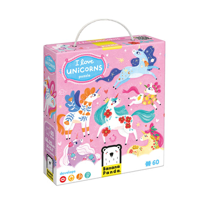 Banana Panda I Love Unicorns Puzzle - 60 pc