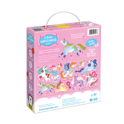 Banana Panda I Love Unicorns Puzzle - 60 pc