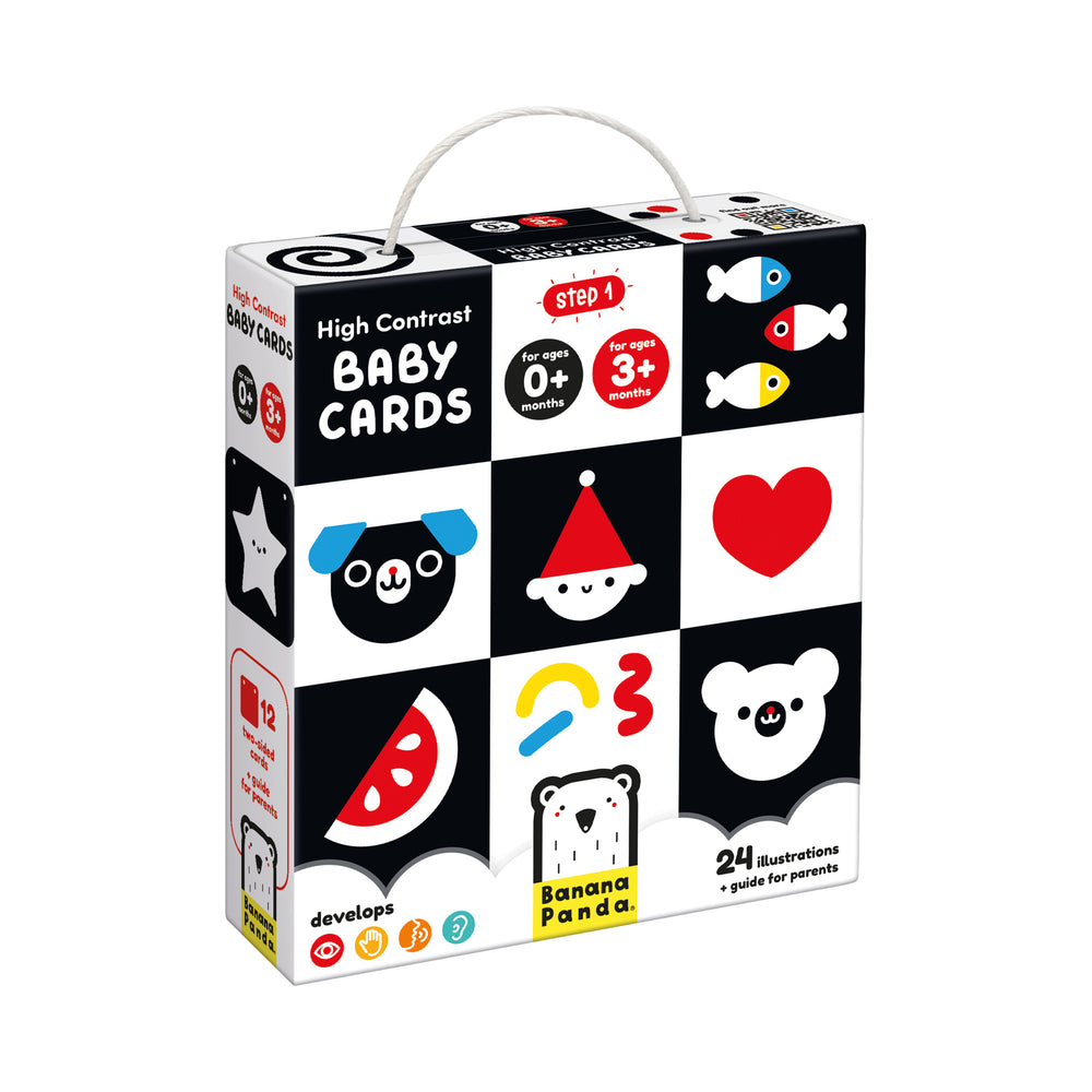 Banana Panda High Contrast Baby Cards – Cognitive Development Set