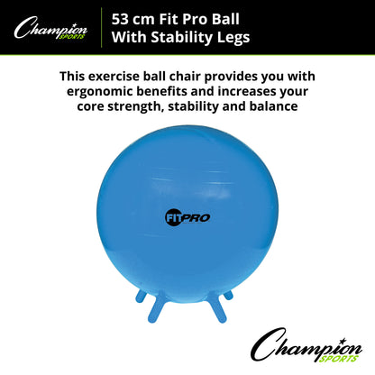 Champion Sports FitPro Stability Leg Ball, 55cm - Royal Blue