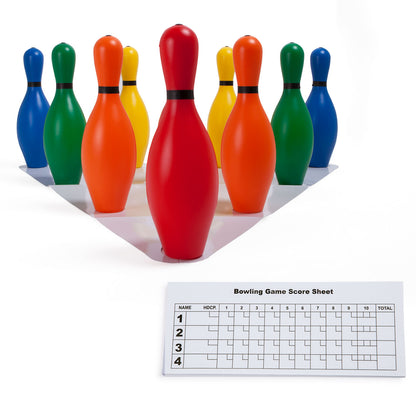 Champion Sports Vibrant 10-Pin Multicolor Bowling Set