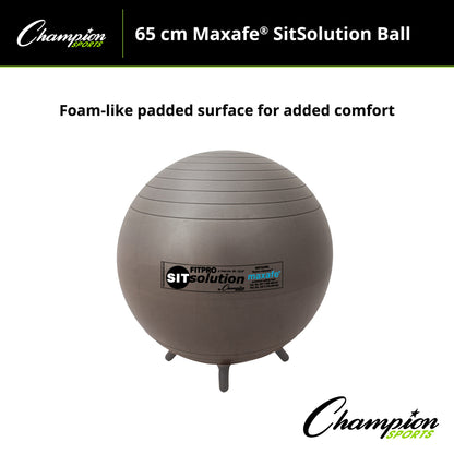 Champion Sports MAXAFE Sitsolution Ball with Stability Legs, 65cm