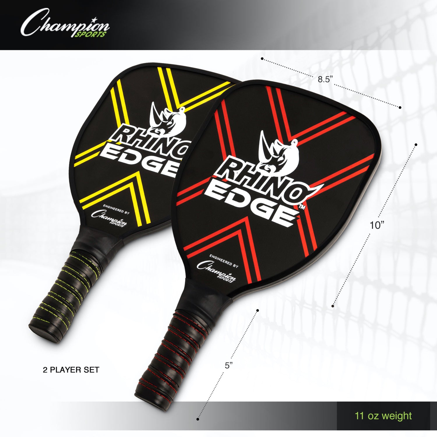 Champion Sports Rhino Pickleball Edge 2 Player Set