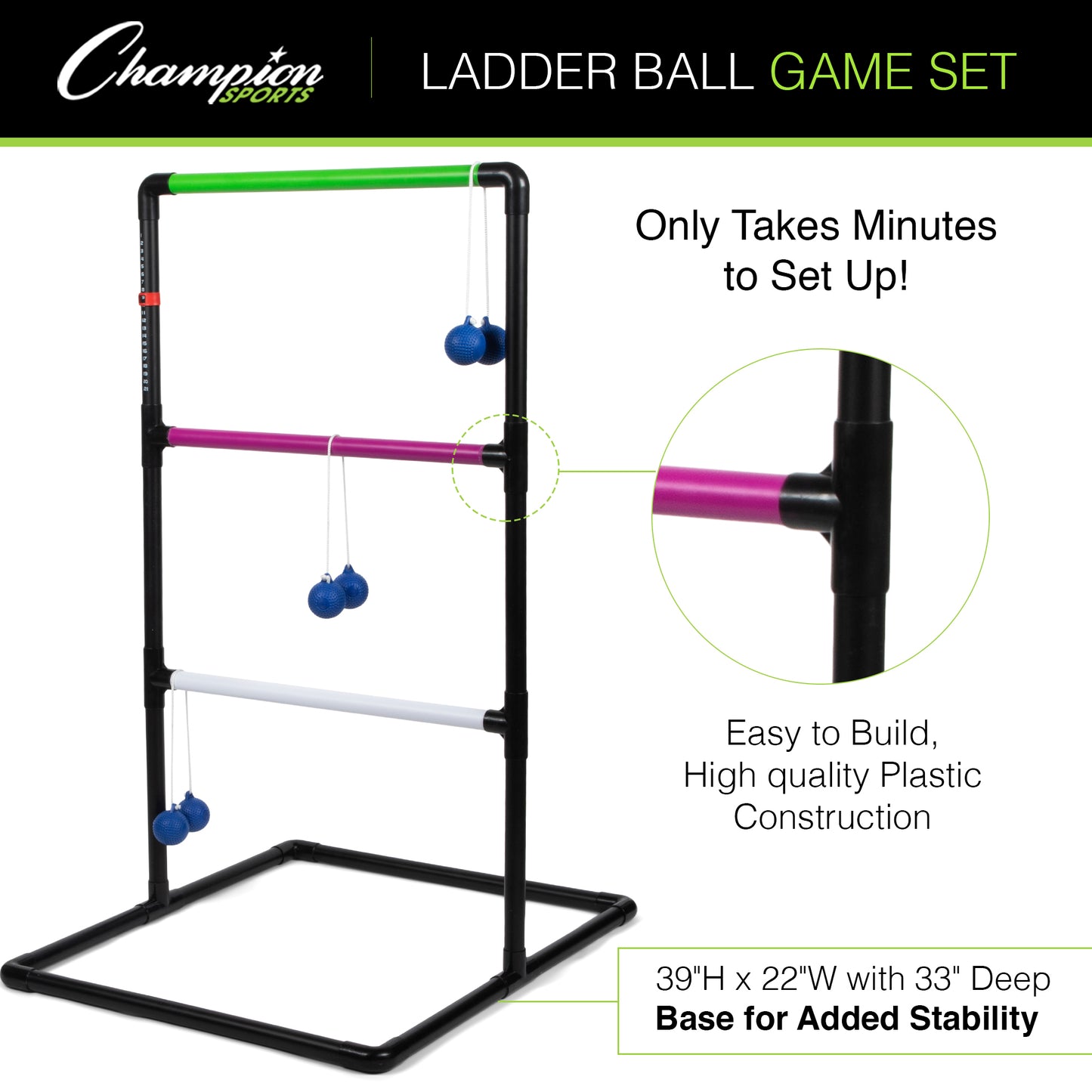 Champion Sports Ladder Ball Game Set - Outdoor Fun for All Ages