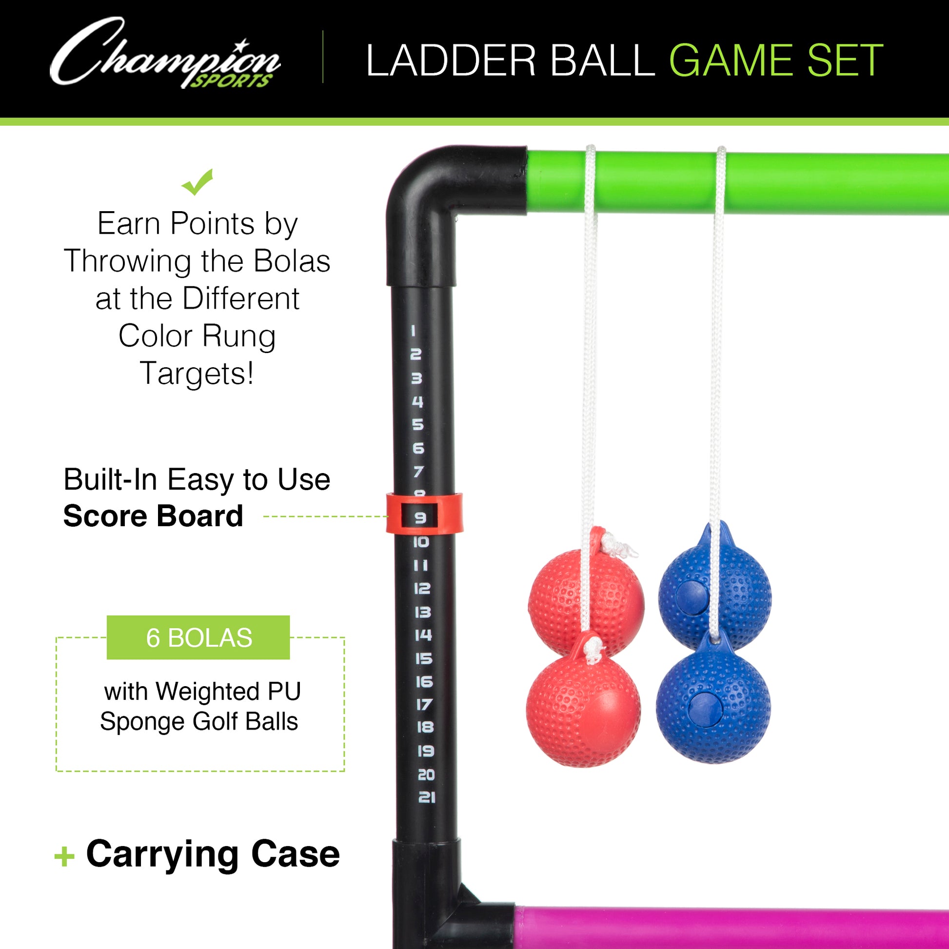 Champion Sports Ladder Ball Game Set - Outdoor Fun for All Ages