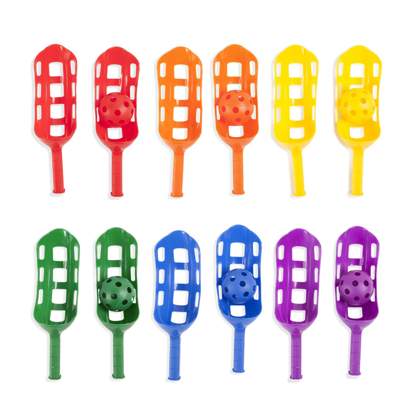 Champion Sports Colorful Scoop Ball Set - Fun Outdoor & Indoor Catch Game