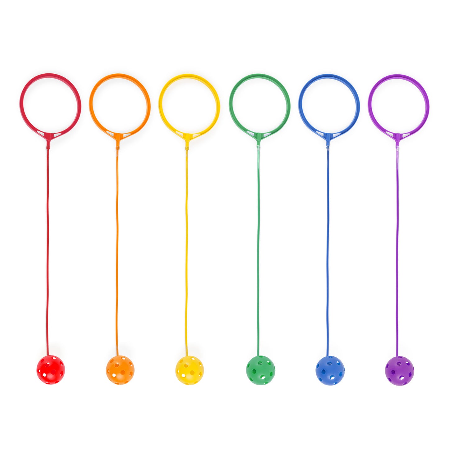 Champion Sports Colorful Swing Ball Set, 6-Pack Ankle Skip Balls