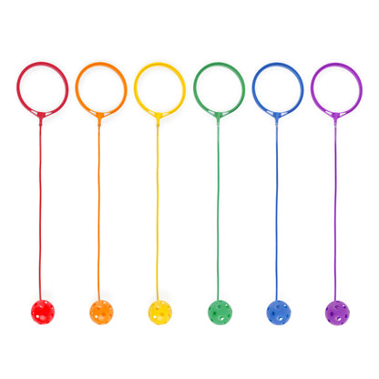 Champion Sports Colorful Swing Ball Set, 6-Pack Ankle Skip Balls