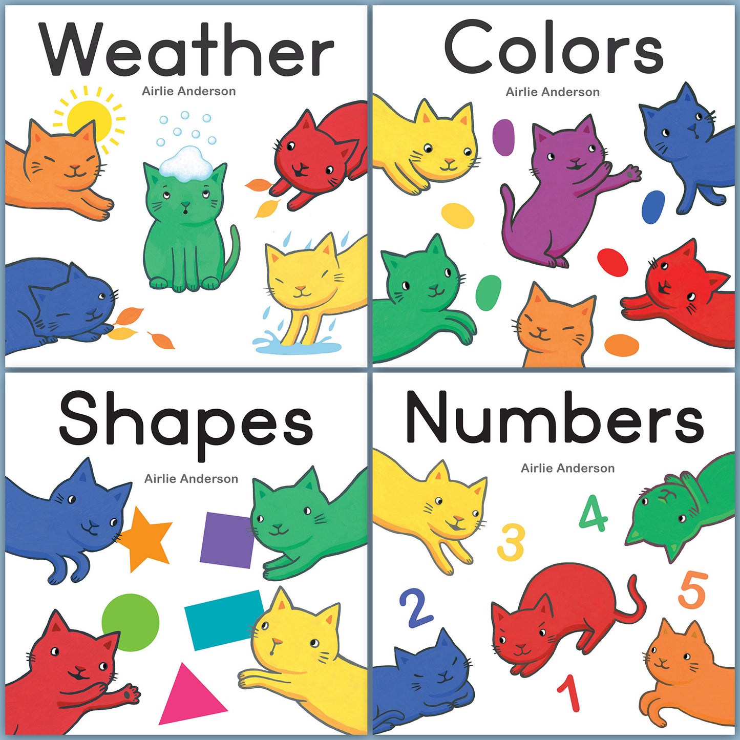 Curious Cats Board Book Set by Arlie Anderson, 4-Piece