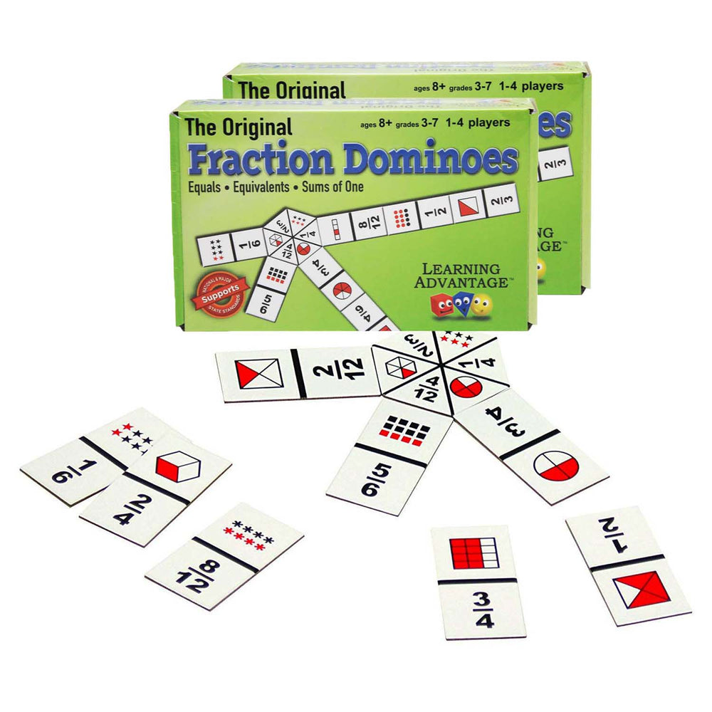 Learning Advantage Original Fraction Dominoes - Educational Math Game