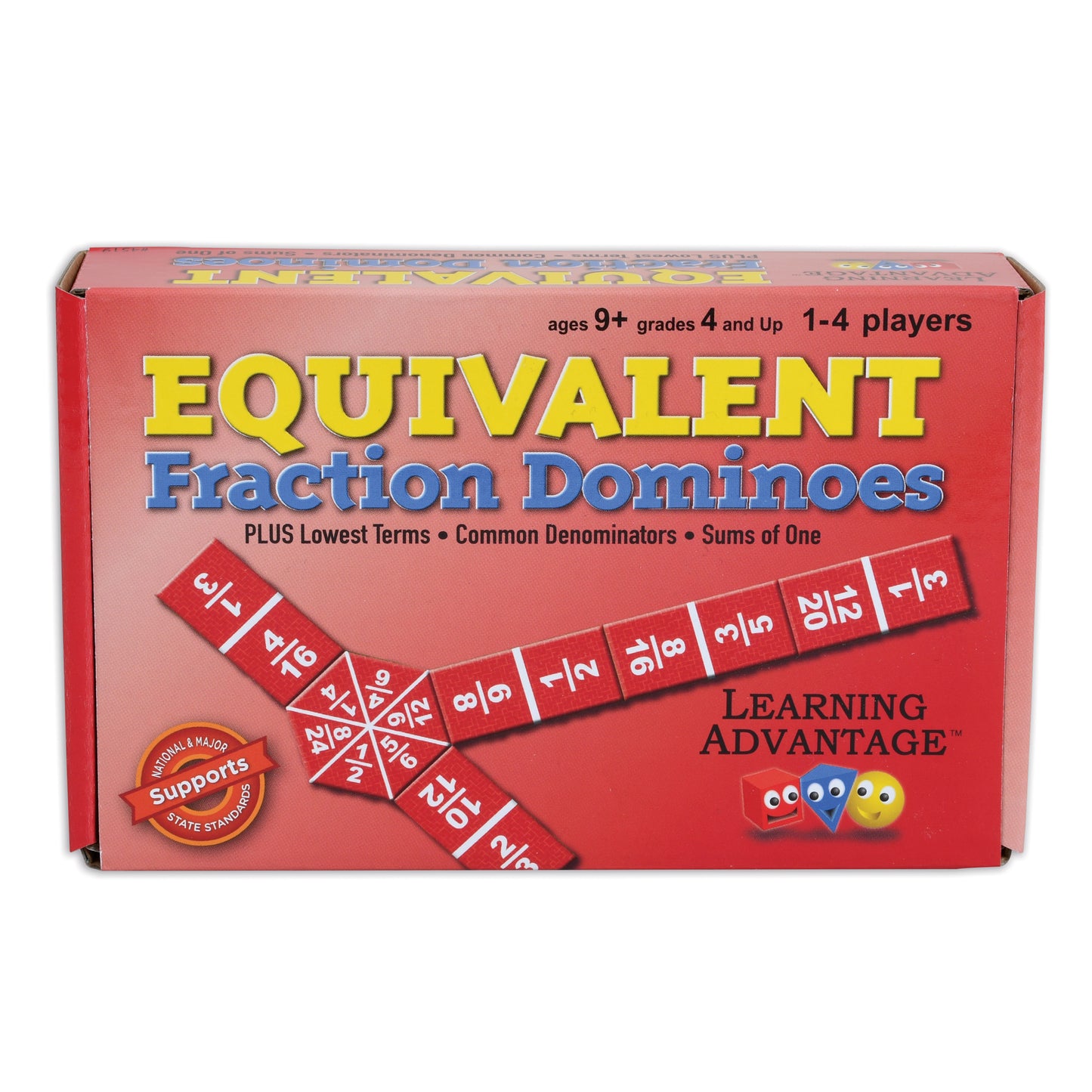 Learning Advantage Equivalent Fraction Dominoes - Math Learning Game - Pack of 2