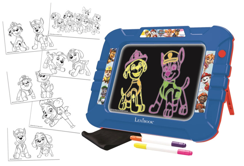 Paw Patrol Neon Luminous Drawing Board with Light Effects and Templates