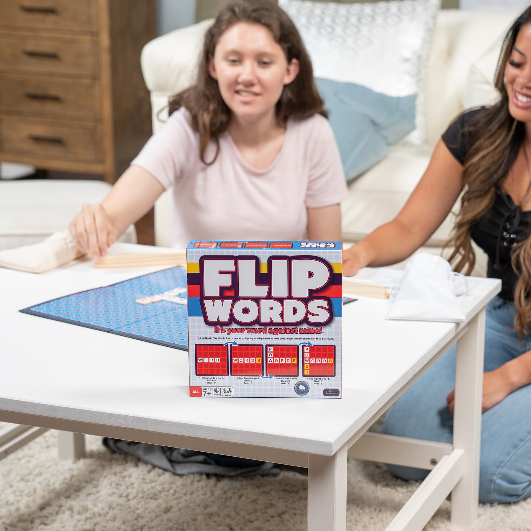 Continuum Games Flip Words Red vs Black Duel Board Game