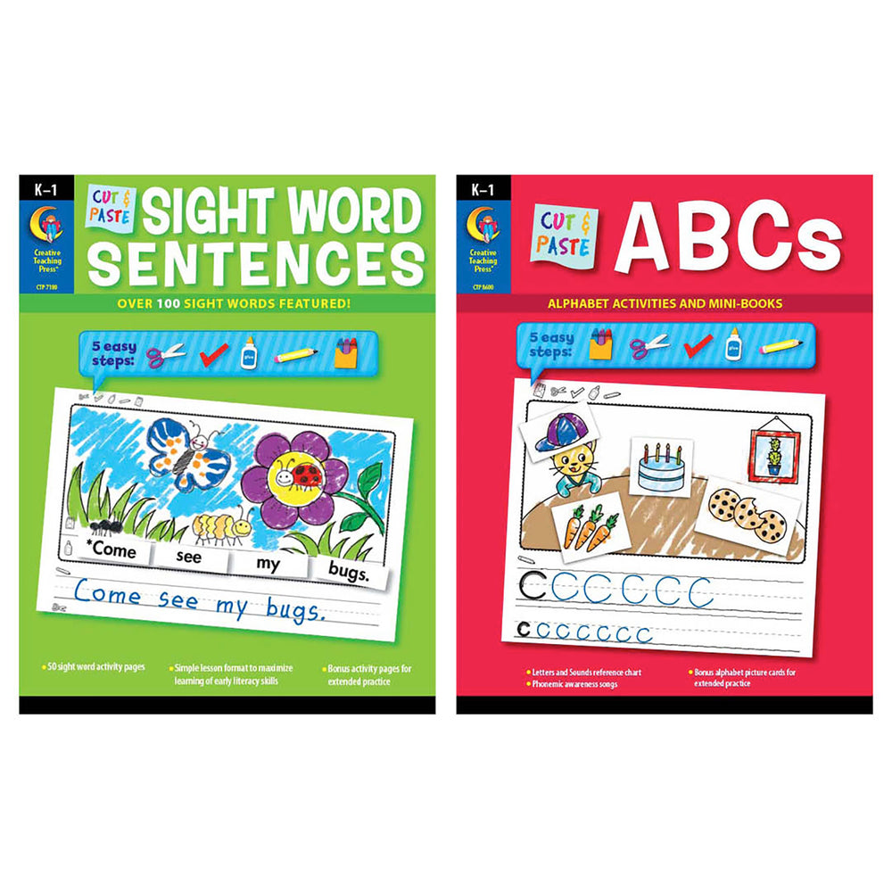 Creative Teaching Press Cut & Paste ABCs & Sight Words Learning Set