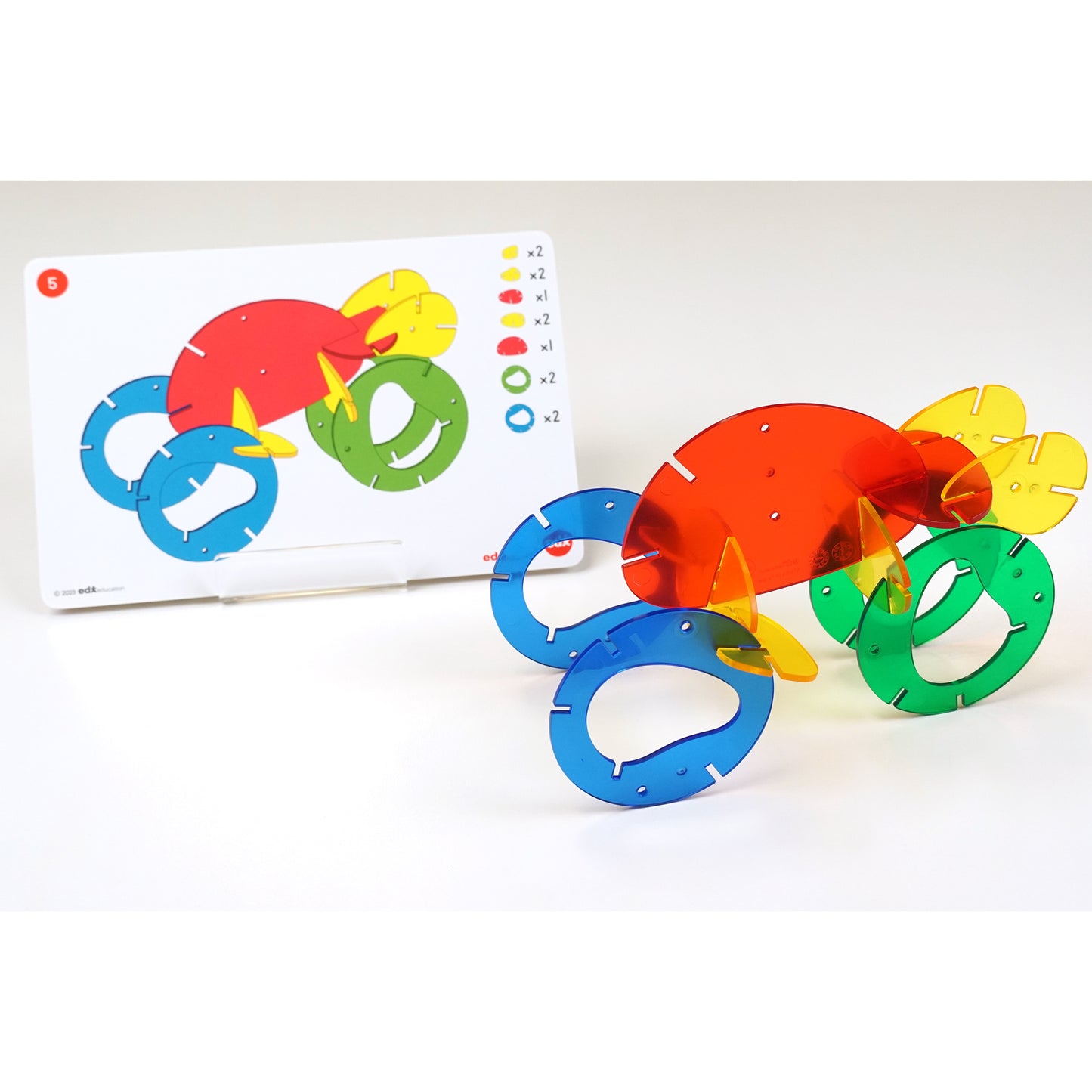 edxeducation Interlocking Rainbow Pebbles - Creative Building Set