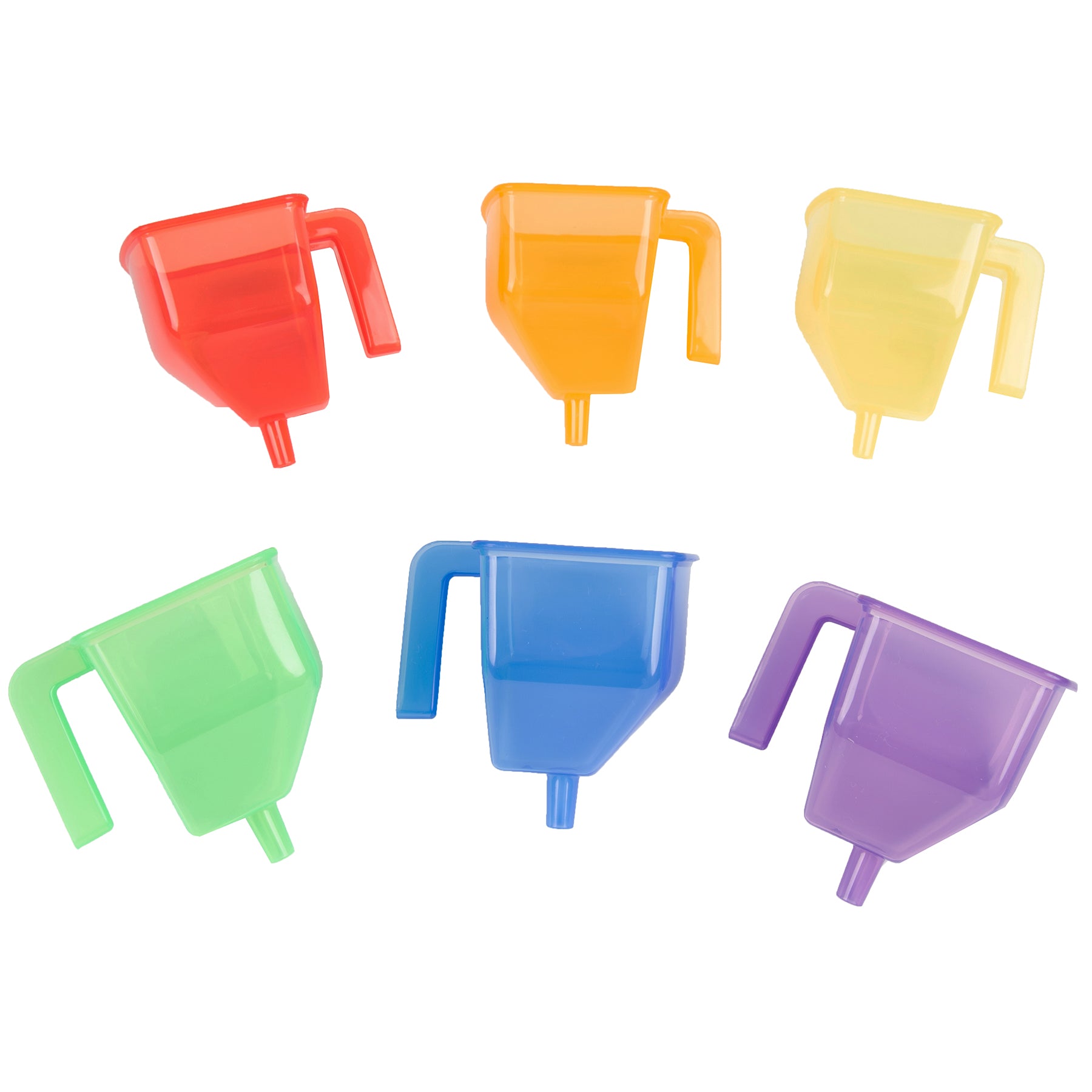 TickiT Colorful Translucent Funnels – Set of 6