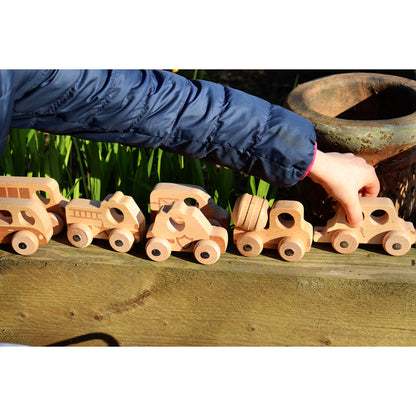 TickiT Natural Wooden Vehicles Set - 12 Piece Playset