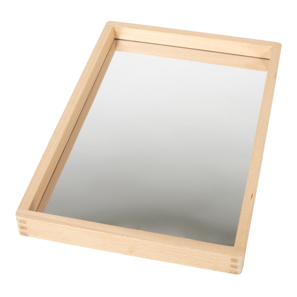 TickiT Small Wooden Mirror Tray - Reflective Learning Adventure