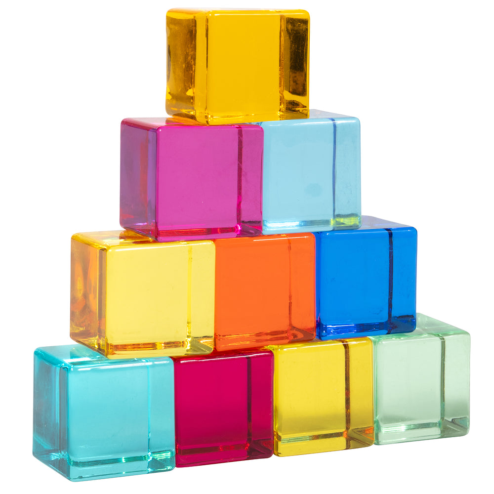 TickiT Gem Cubes - Colorful Learning Fun Set of 10