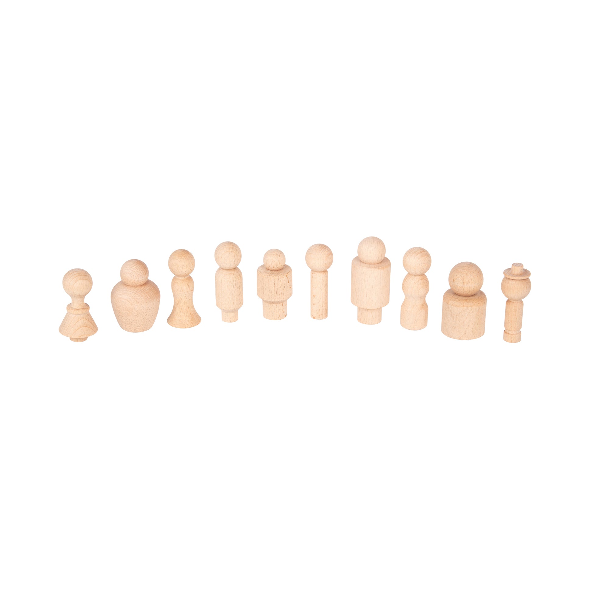 TickiT Wooden Community Figures - Set of 10 - Creative Play for Toddlers