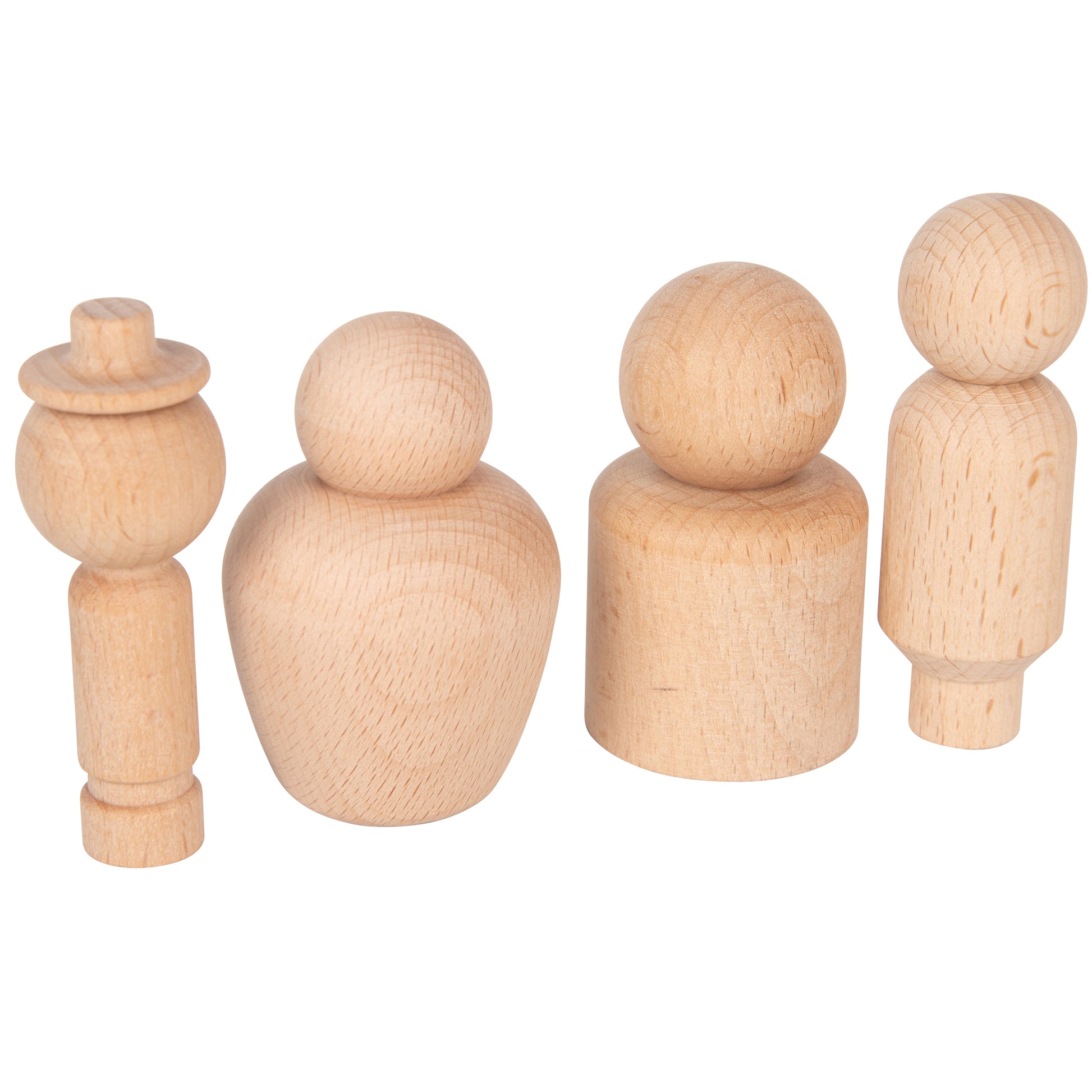 TickiT Wooden Community Figures - Set of 10 - Creative Play for Toddlers