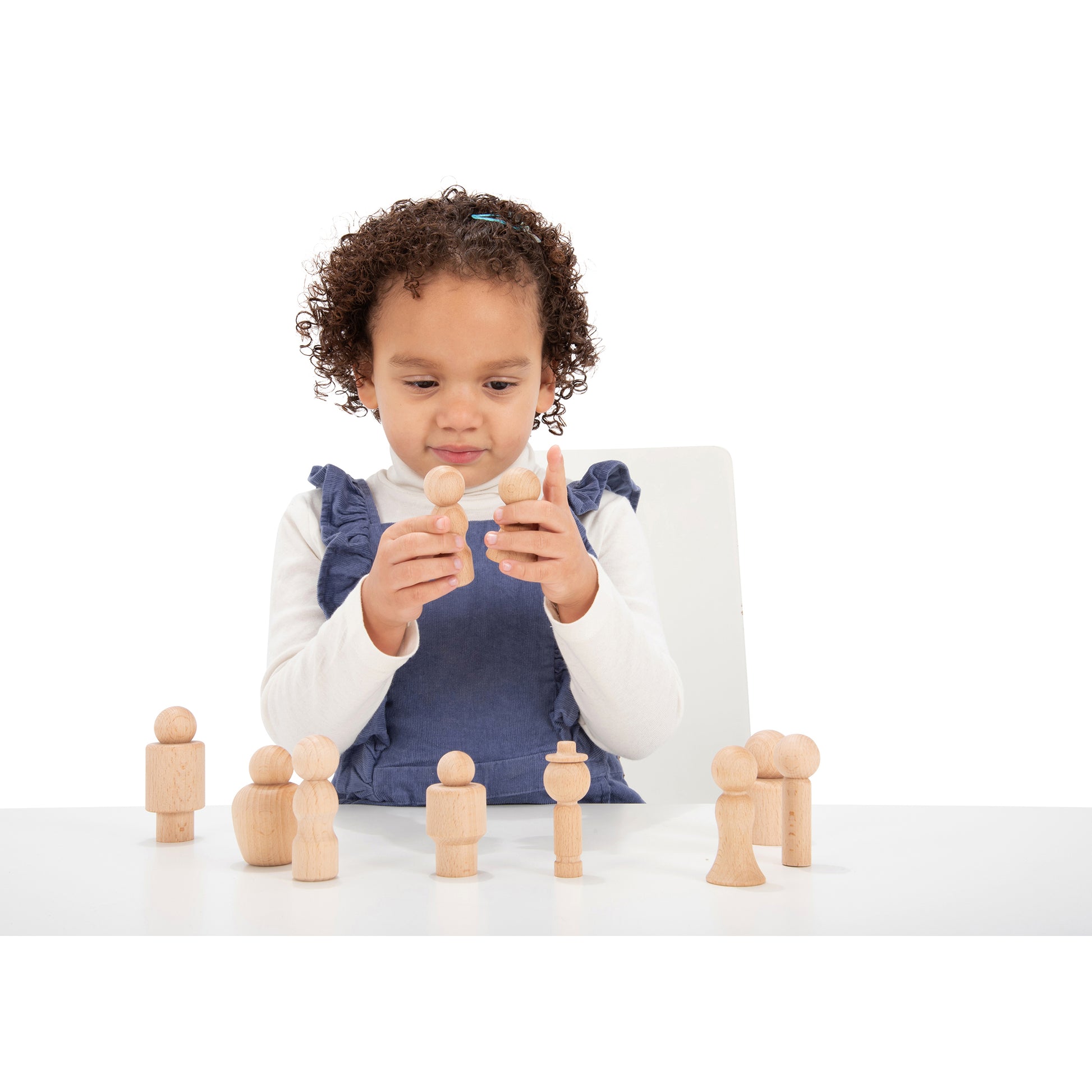 TickiT Wooden Community Figures - Set of 10 - Creative Play for Toddlers