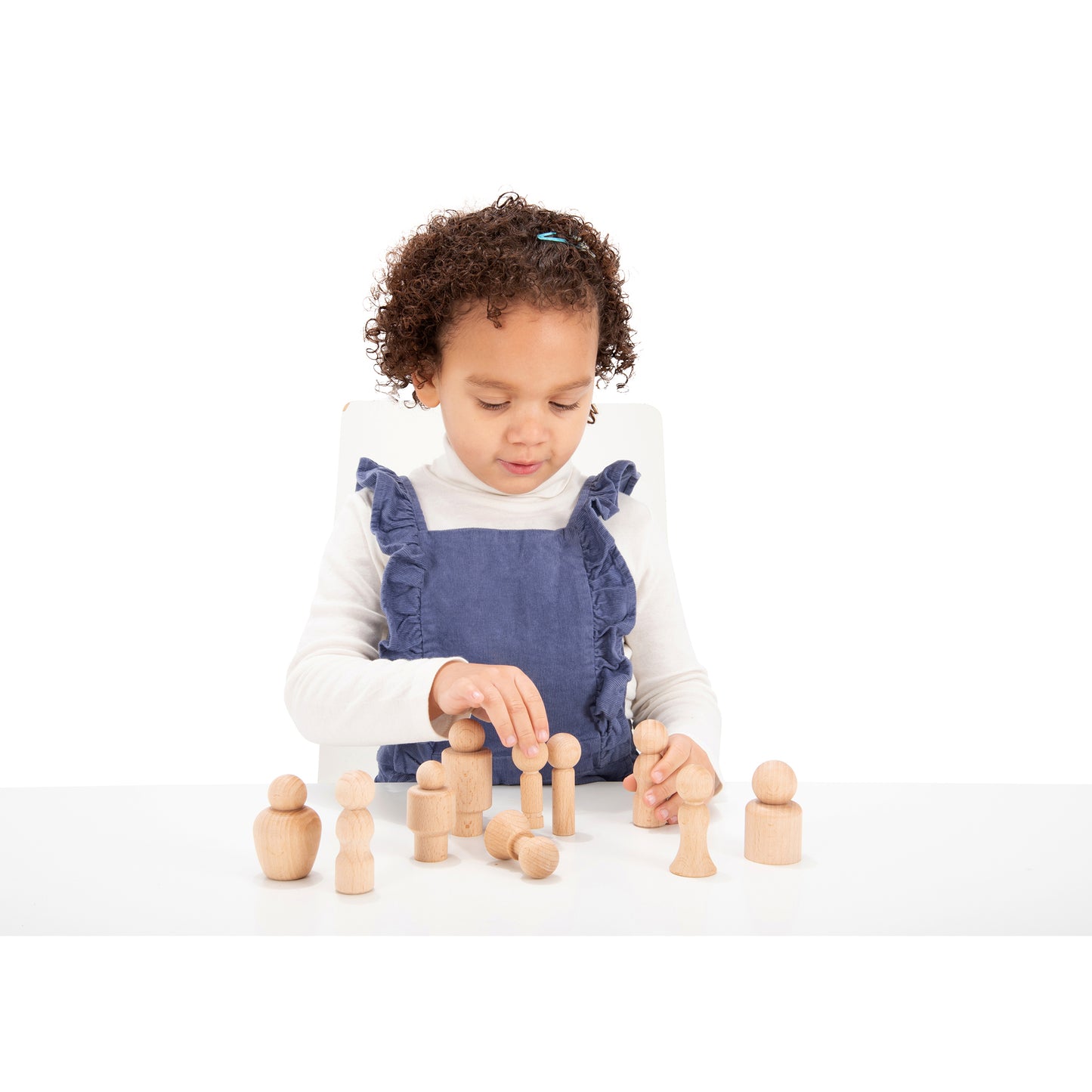 TickiT Wooden Community Figures - Set of 10 - Creative Play for Toddlers