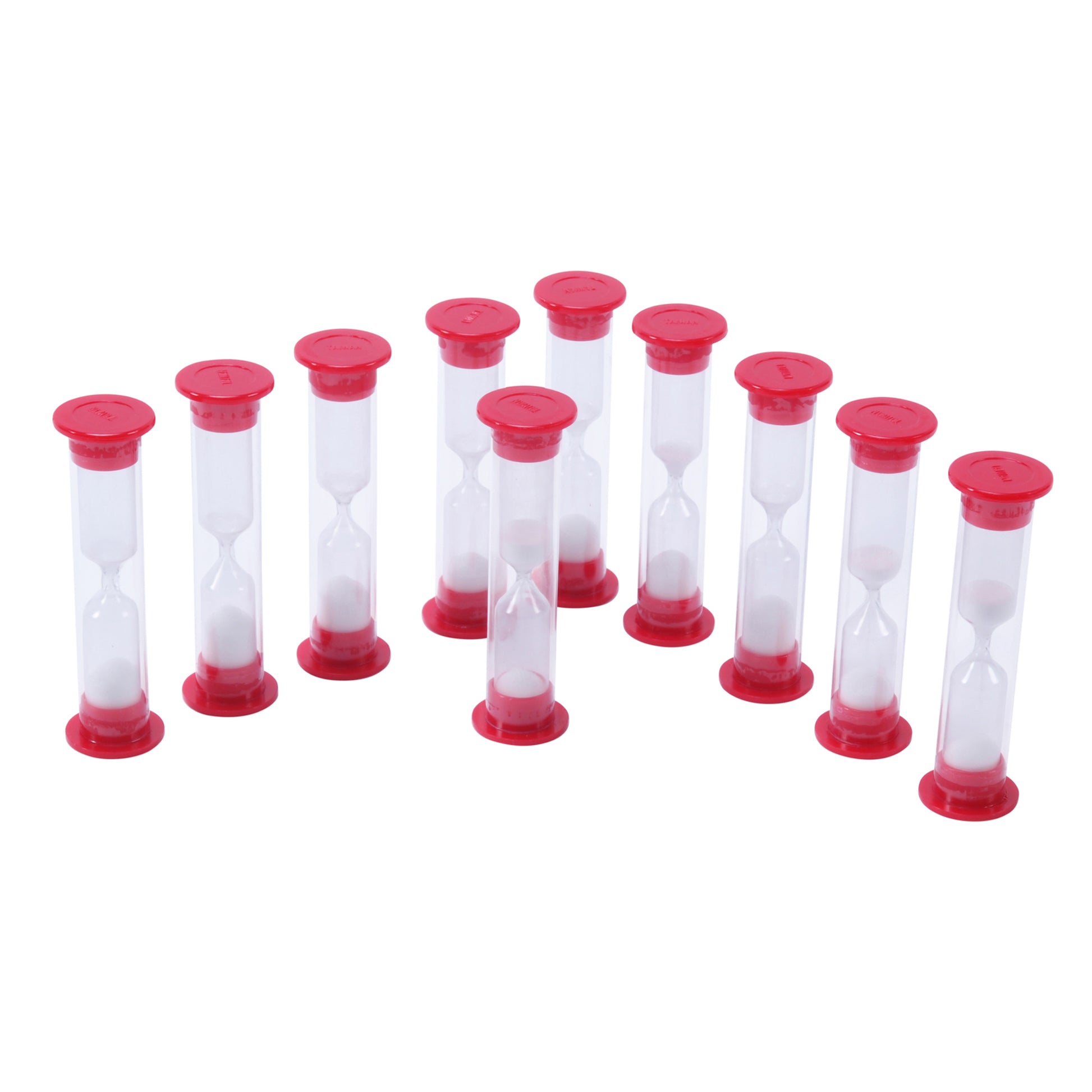 Learning Advantage Red Sand Timers - One Minute Durations - 30 Count