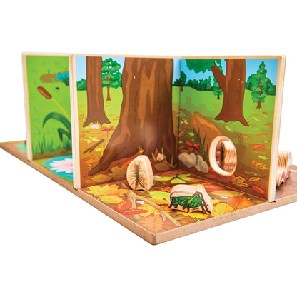 The Freckled Frog Minibeast Adventure Playset - Colorful Bug Blocks and Habitats - 15 Pieces