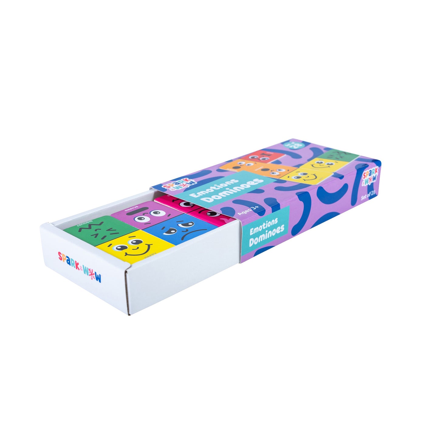 Spark & Wow Emotions Dominoes - Expressive Play Set - 28 Pieces